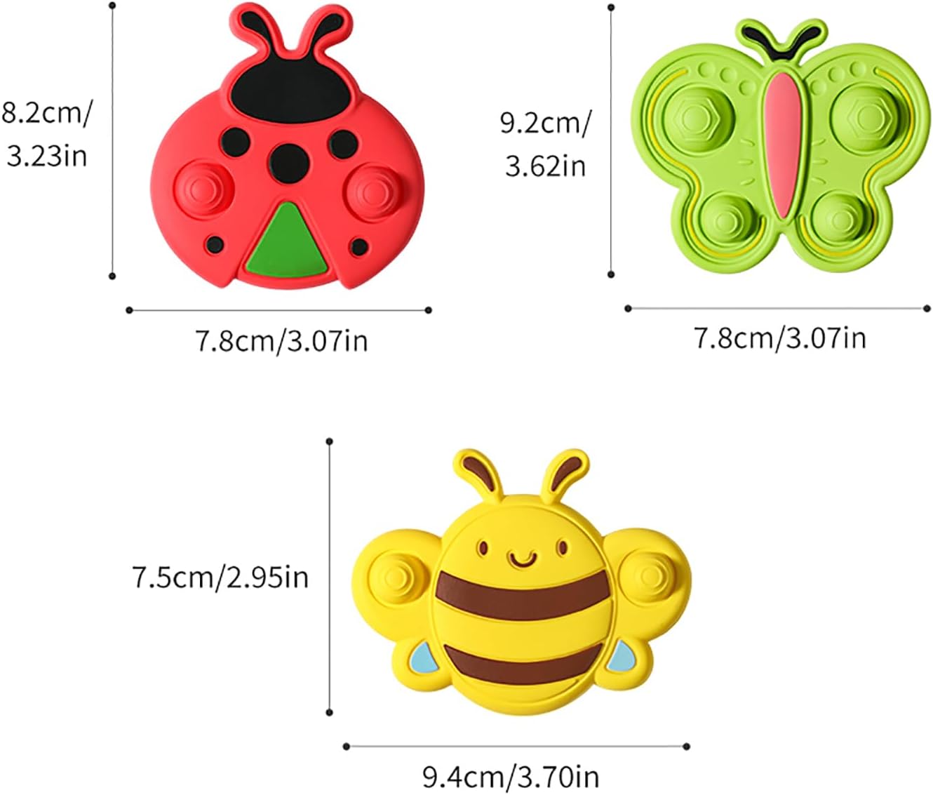 3PCS Suction Cup Toys, Spinners for Babies, Suction Spinners Baby, for 1 2 Year Old Boy Girl Birthday Gift|Spinning Top Baby Bath Toy for Kids Ages 1-3 | Stuffers for Toddlers Infant