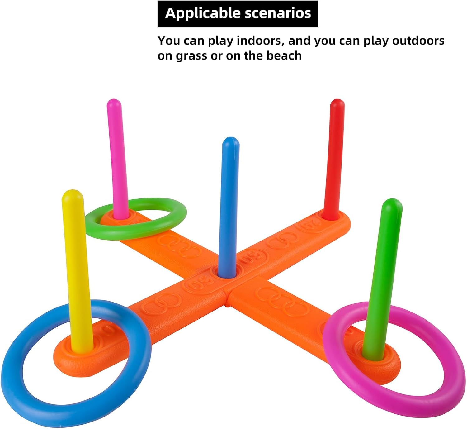 Ring toss Game for Kids Outdoor, Yard Toss Game for Kids &amp; Family - Ring Toss Games, Indoor and Outdoor Sports Toys, Beach Toys, Swimming Pool Toy, Children's Birthday Gift.