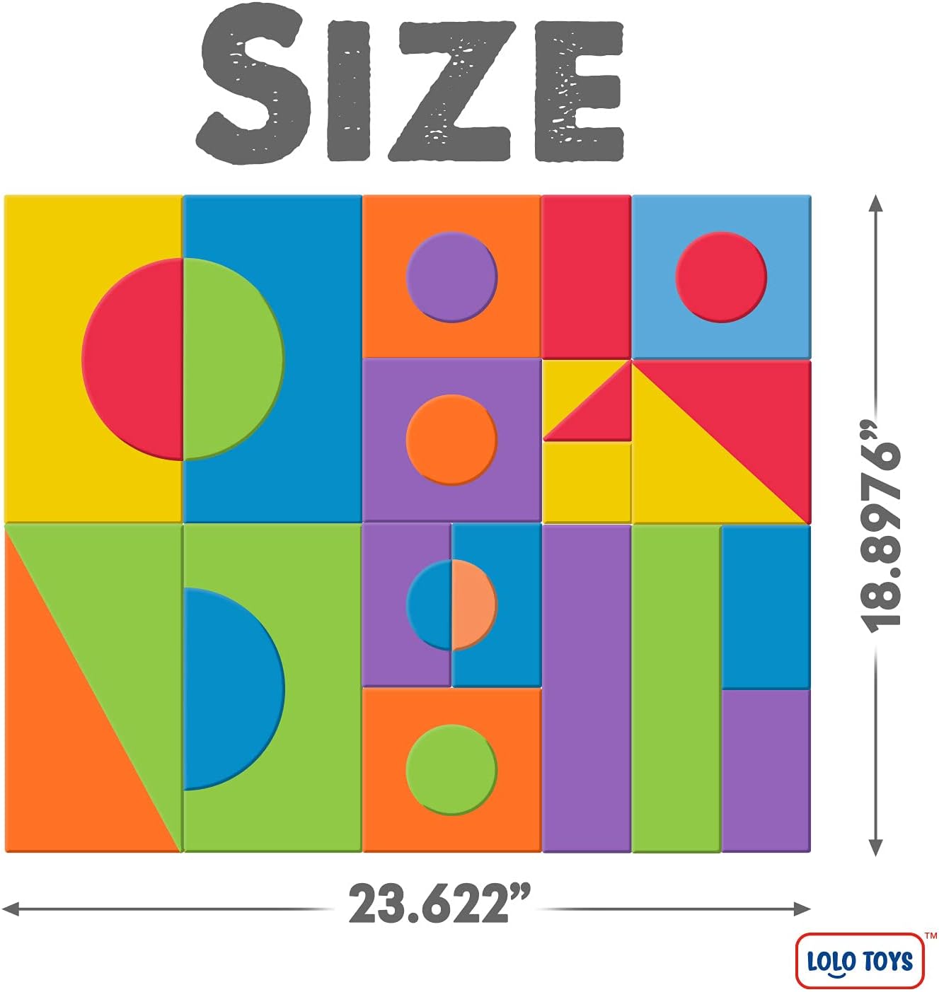 LOLO TOYS Large Building Foam Blocks for Toddlers – Giant Jumbo Big Building Blocks (30 Pieces)