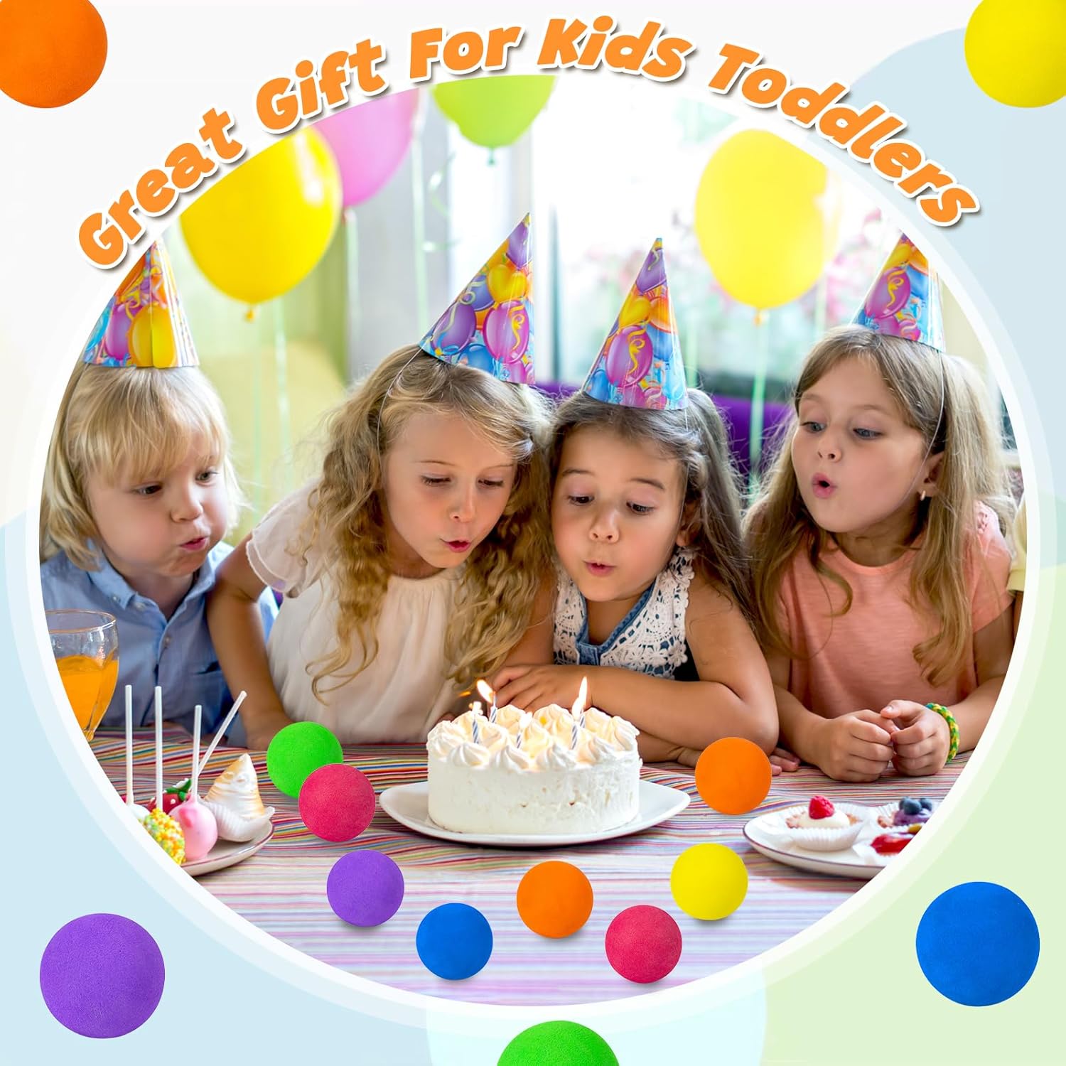 15 Pack Soft Foam Balls, Lightweight Mini Balls for Indoor Outdoor Play, Great Gift for Boys and Girls Birthday Party Favors and Goodie Bag Fillers