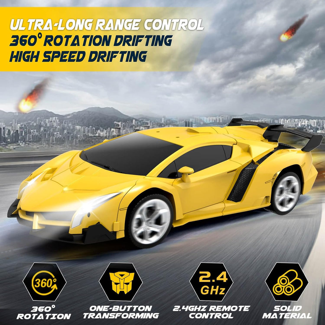 Remote Control Car - Transform Robot RC Cars, Toys for Ages 5-7, Kids Toys, 4 Year Old Boy Toys, Toys for 3 4 5 6 7 8 10 12 Years Old Boy, Gifts for Boys Kids Toddlers Birthday