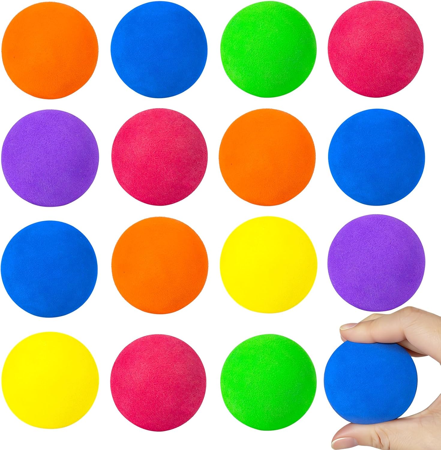 15 Pack Soft Foam Balls, Lightweight Mini Balls for Indoor Outdoor Play, Great Gift for Boys and Girls Birthday Party Favors and Goodie Bag Fillers