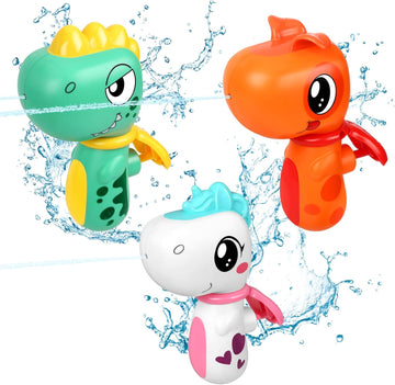 Water Gun Toys 3 Pack, Toys for Kid 3 4 5 8 12 Year Old Boys, Squirt Pistol Water Guns for Kids Toddlers, Dinosaur Unicorn Toy for Pool Outdoor Outside Backyard