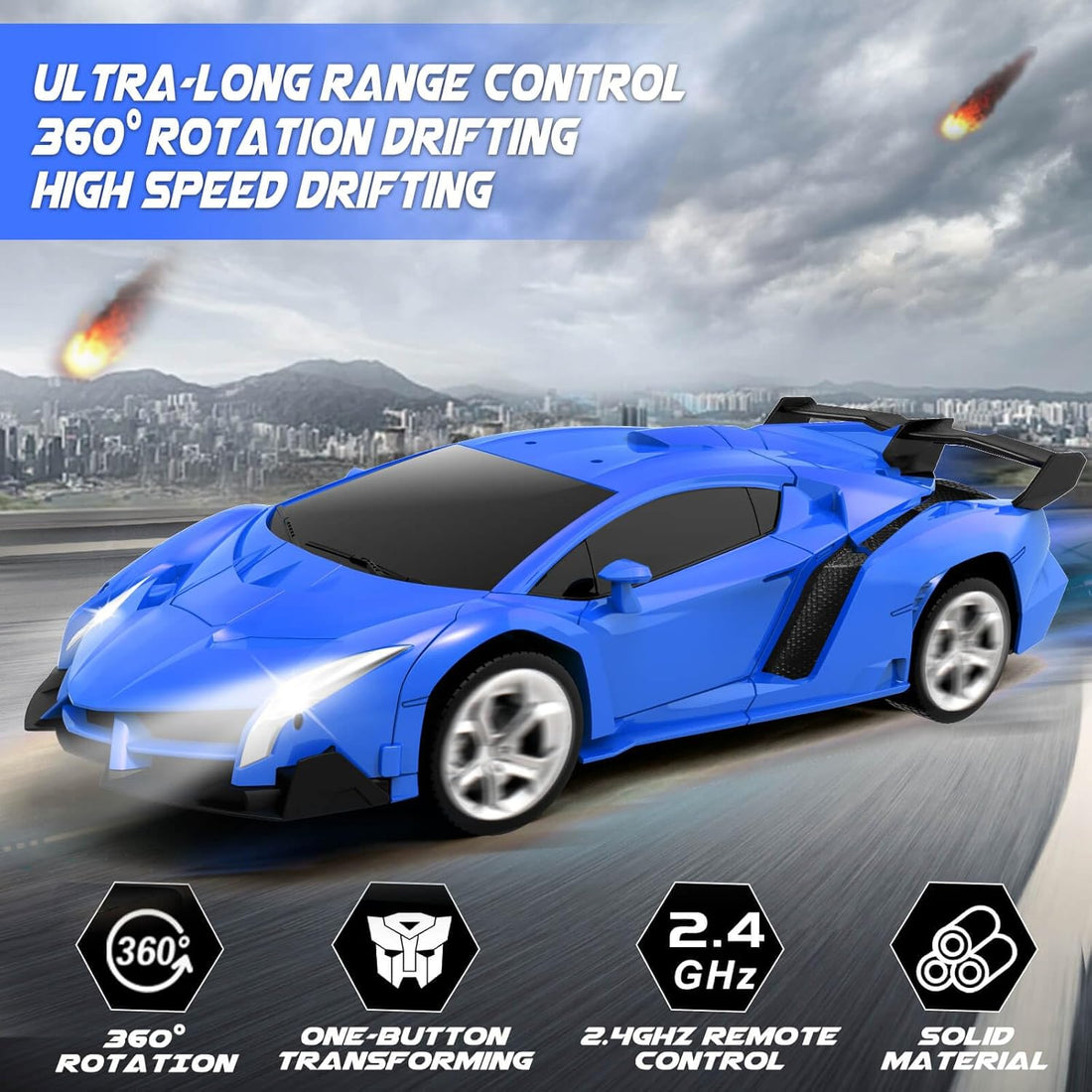Remote Control Car - Transform Robot RC Cars, Toys for Ages 5-7, Kids Toys, 4 Year Old Boy Toy, Toy for 3 4 5 6 7 8 10 12 Years Old Boy, Gifts for Boys Kids Toddlers Birthday