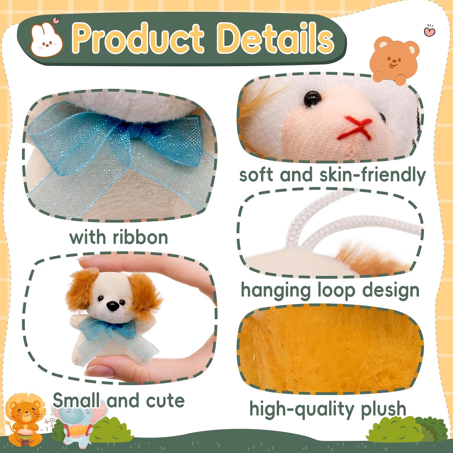 36 Pack Small Stuffed Animals Bulk Gifts for Kids (2.3/2"-2.5/3.5" Each), Birthday Party Favors Toys for Classroom Prizes, Goodie Bag Pinata Fillers, Carnival Treasure Box Toys (36PCS)