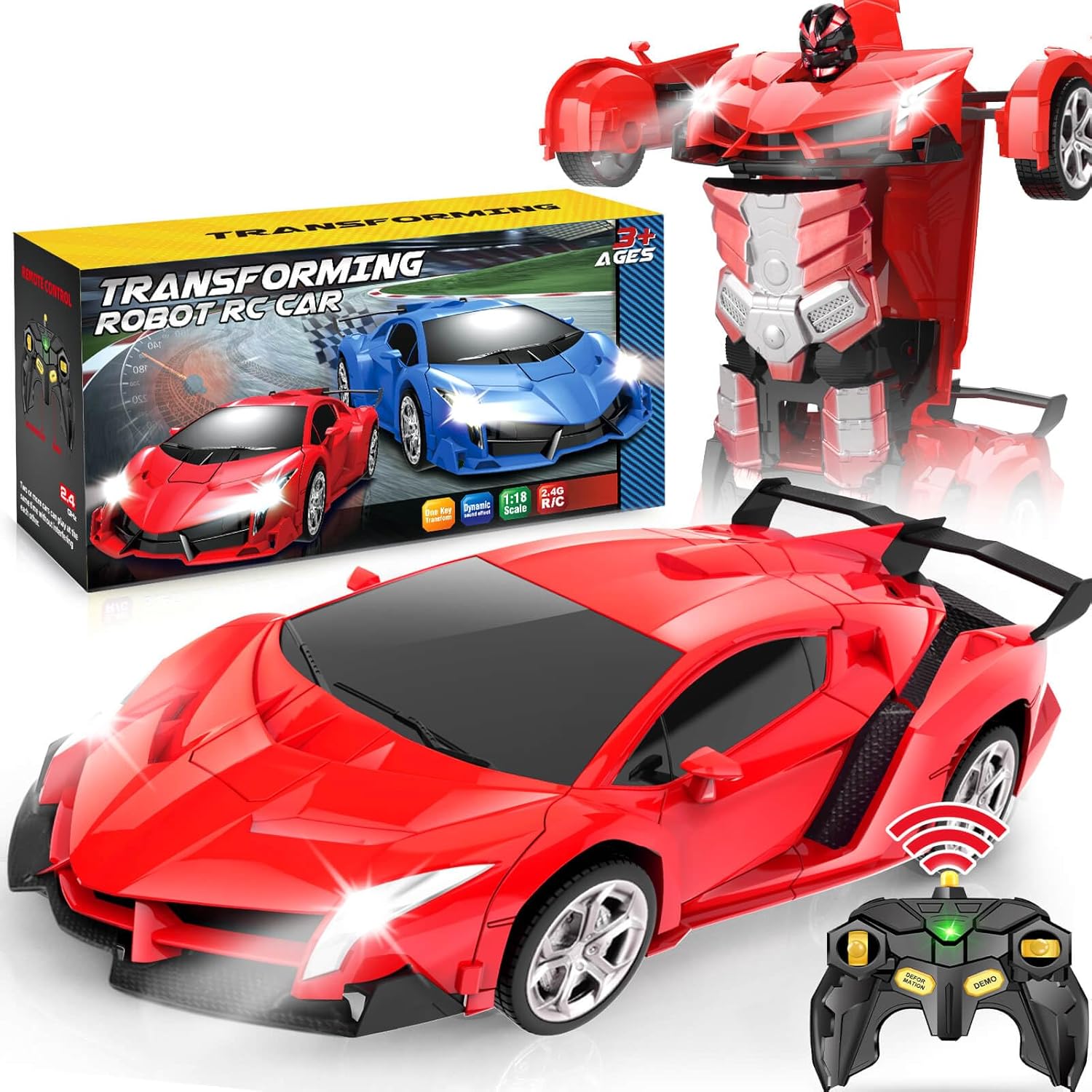 Remote Control Car - Transform Robot RC Cars, Toys for Ages 5-7, Kids Toys, 4 Year Old Boy Toys, Toys for 3 4 5 6 7 8 10 12 Years Old Boy, Gifts for Boys Kids Toddlers Birthday