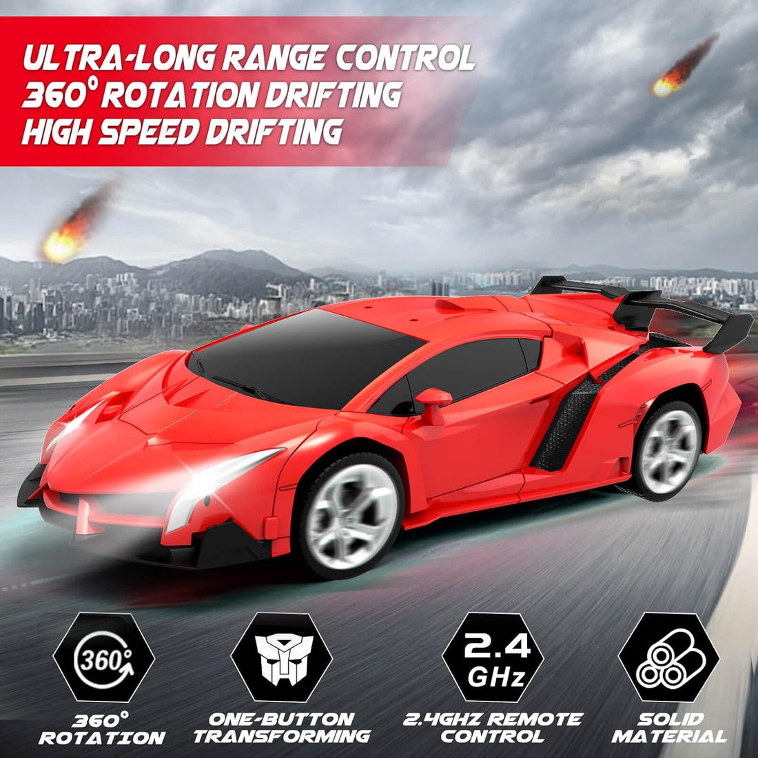 Remote Control Car - Transform Robot RC Cars, Toys for Ages 5-7, Kids Toys, 4 Year Old Boy Toys, Toys for 3 4 5 6 7 8 10 12 Years Old Boy, Gifts for Boys Kids Toddlers Birthday