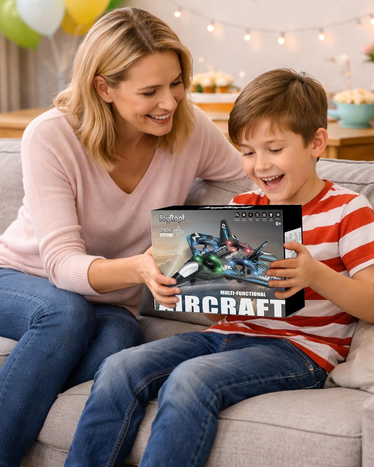 Drones for Kids Form RC Plane, Remote Control Airplane, Aircrafts Toys for Boys and Girls, Jet Helicopter Drones with LED Lights 360° Flip, Gifts for 6 8 10 Year Old Boys 2 Rechargeable Batteries