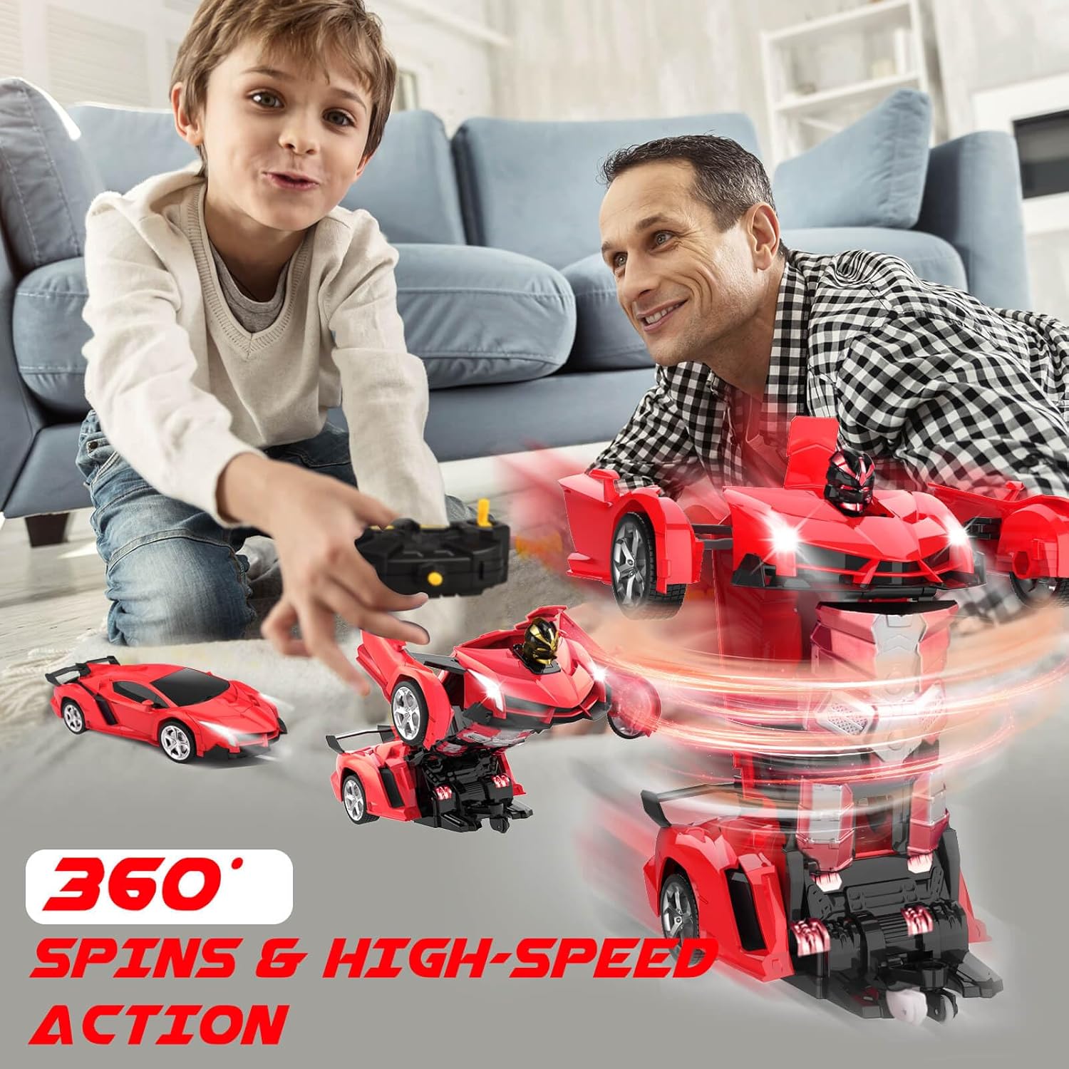 Remote Control Car - Transform Robot RC Cars, Toys for Ages 5-7, Kids Toys, 4 Year Old Boy Toys, Toys for 3 4 5 6 7 8 10 12 Years Old Boy, Gifts for Boys Kids Toddlers Birthday