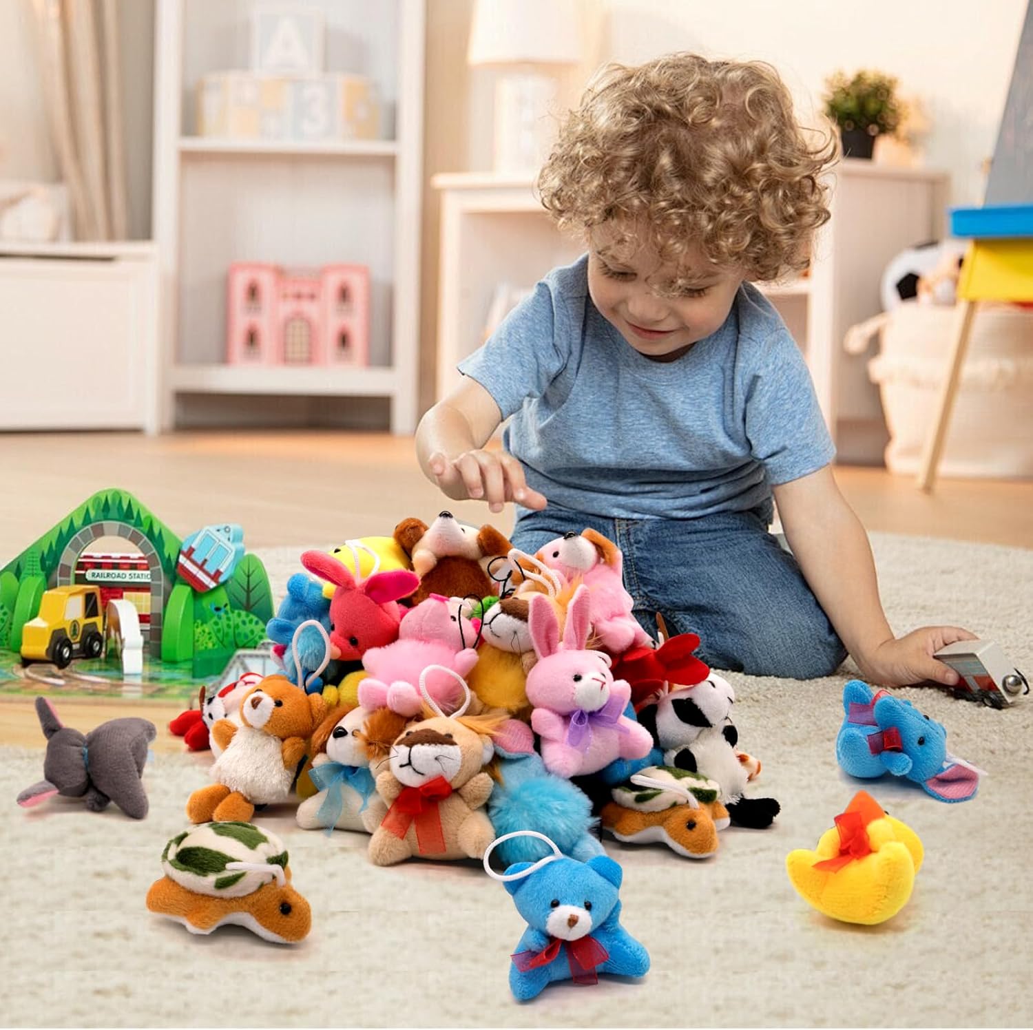 36 Pack Small Stuffed Animals Bulk Gifts for Kids (2.3/2"-2.5/3.5" Each), Birthday Party Favors Toys for Classroom Prizes, Goodie Bag Pinata Fillers, Carnival Treasure Box Toys (36PCS)