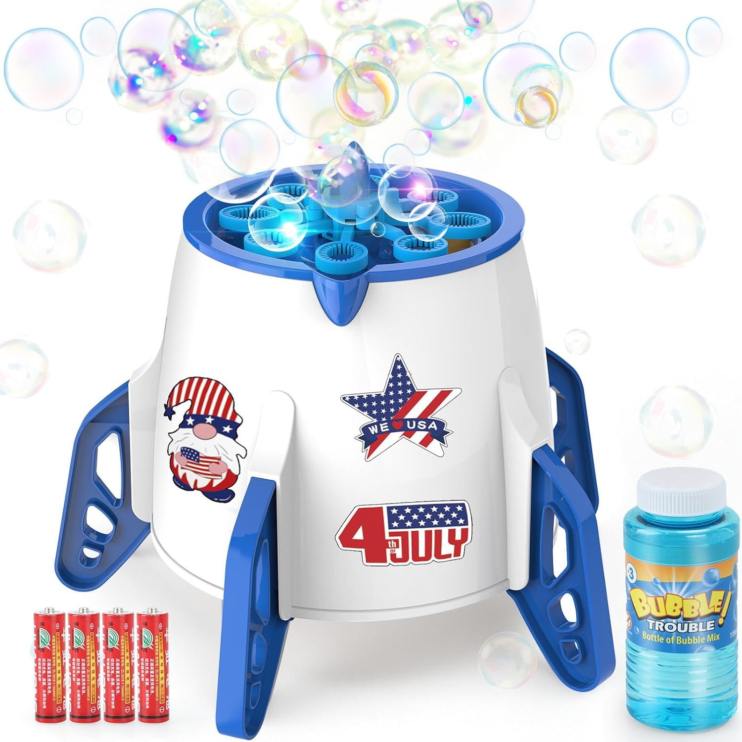 Bubble Machine - Automatic Bubble Blower Maker with Bubble Solution, Toys for Toddlers Kids Outdoor Indoor, Gifts for 3 4 5 6 7 8 Year Old Boys Girls