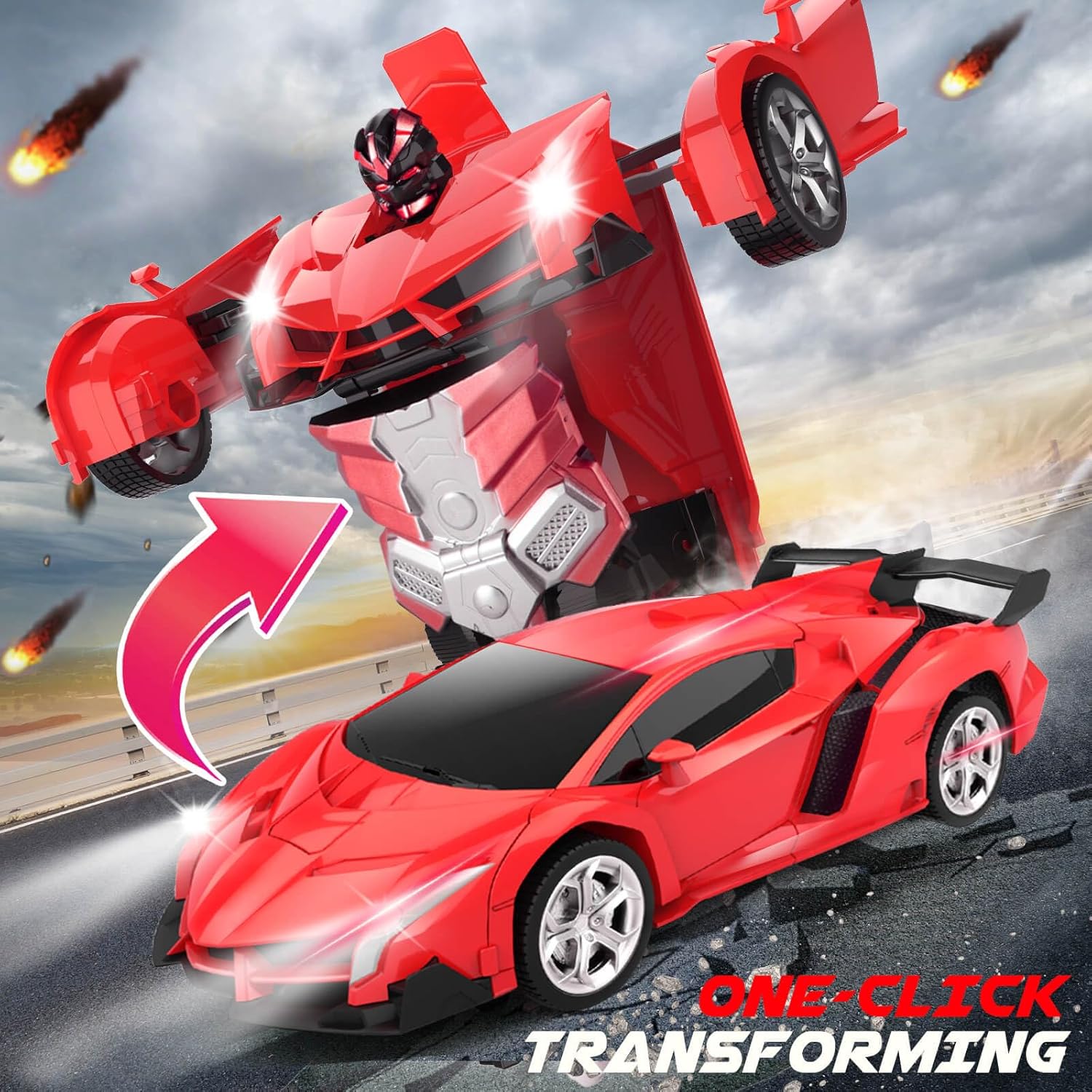 Remote Control Car - Transform Robot RC Cars, Toys for Ages 5-7, Kids Toys, 4 Year Old Boy Toys, Toys for 3 4 5 6 7 8 10 12 Years Old Boy, Gifts for Boys Kids Toddlers Birthday