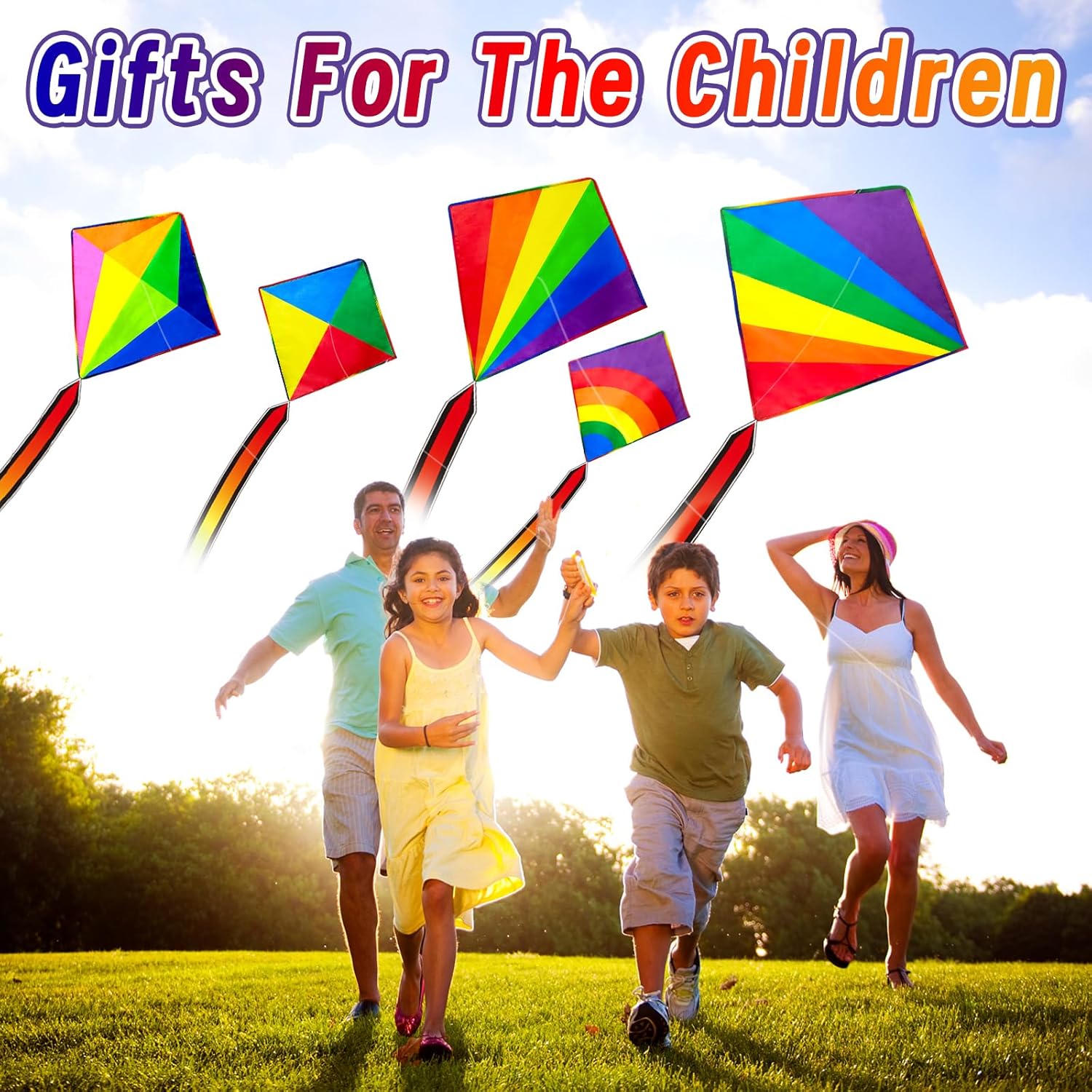 5 Pack Kite for Kids Adults, Butterfly Kites for Kids Ages 4-8 8-12, Rainbow Kites for Toddlers Age 3-5 Beginners Easy to Fly in Low Wind- Large Kite for Family Beach Outdoor Games and Activities