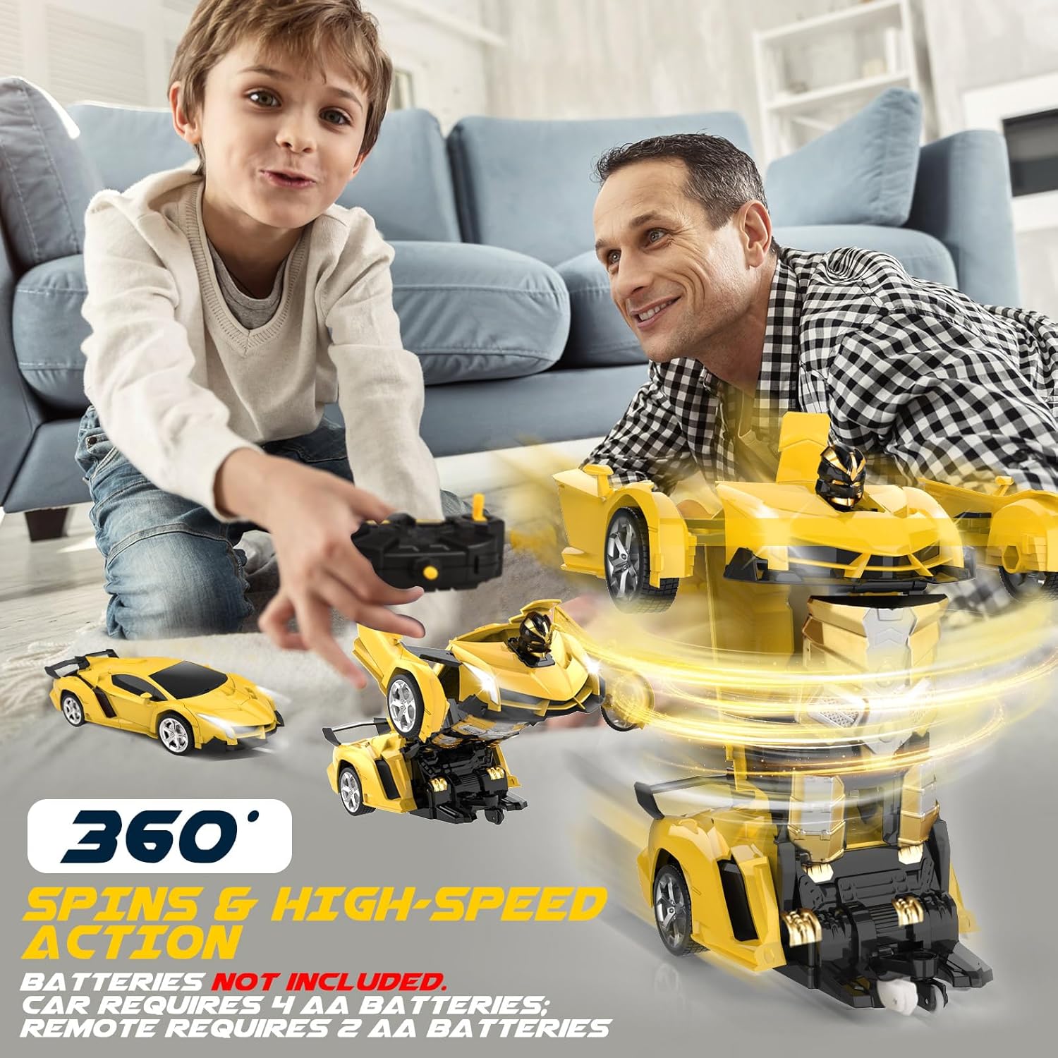 Remote Control Car - Transform Robot RC Cars, Toys for Ages 5-7, Kids Toys, 4 Year Old Boy Toys, Toys for 3 4 5 6 7 8 10 12 Years Old Boy, Gifts for Boys Kids Toddlers Birthday