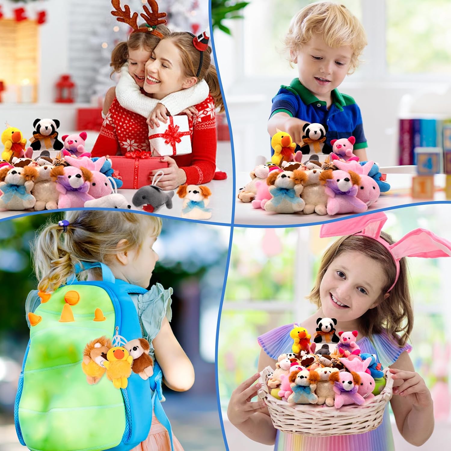 48 Pack Small Sea Stuffed Animals Bulk Gifts for Kids (2.3/2"-2.5/3.5" Each), Birthday Party Favors Toys for Classroom Prizes, Goodie Bag Pinata Fillers, Carnival Treasure Box Toys (48PCS)