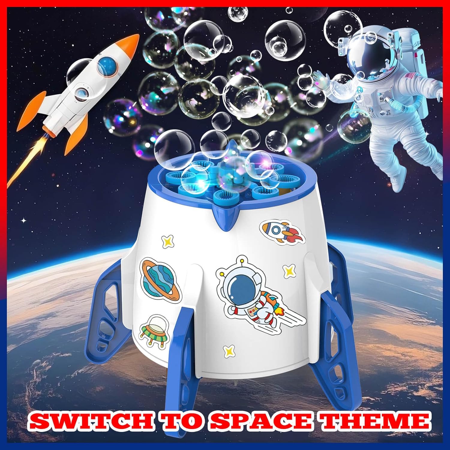Bubble Machine - Automatic Bubble Blower Maker with Bubble Solution, Toys for Toddlers Kids Outdoor Indoor, Gifts for 3 4 5 6 7 8 Year Old Boys Girls