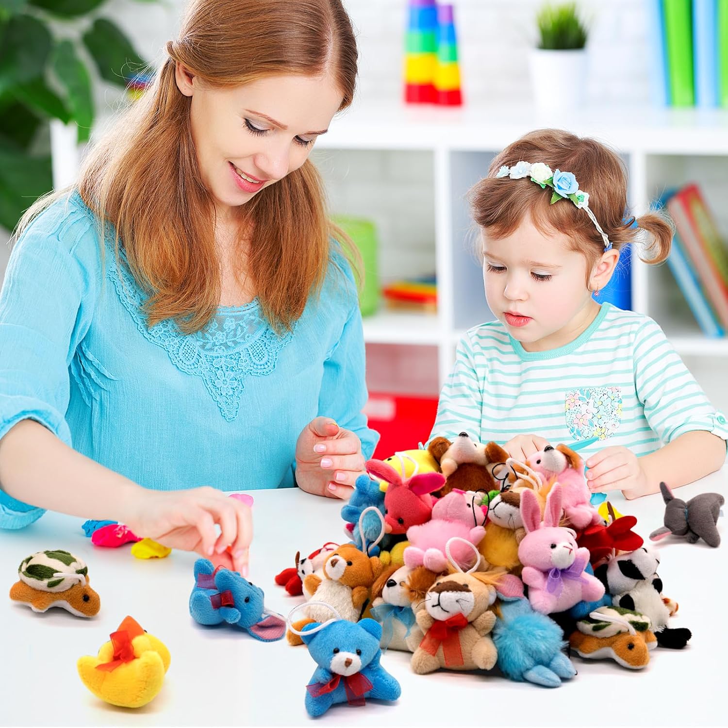 24 Pack Small Stuffed Animals Bulk Gifts for Kids (2.3/2"-2.5/3.5" Each), Birthday Party Favors Toys for Classroom Prizes, Goodie Bag Pinata Fillers, Carnival Treasure Box Toys (24PCS)