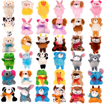 36 Pack Small Stuffed Animals Bulk Gifts for Kids (2.3/2"-2.5/3.5" Each), Birthday Party Favors Toys for Classroom Prizes, Goodie Bag Pinata Fillers, Carnival Treasure Box Toys (36PCS)