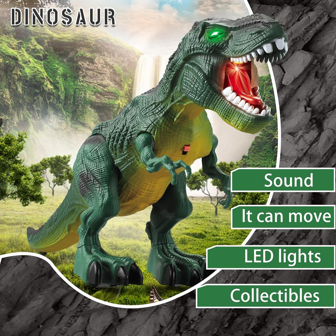 Dinosaur Toys, 2 Pack Electric Walking Dinosaur Toys for Kids 3-5 5-7 with LED Lights &amp; Sounds &amp; Roaring, Robot Dinosaur Figures for Boys Girls Party Favors &amp; Birthday Gifts