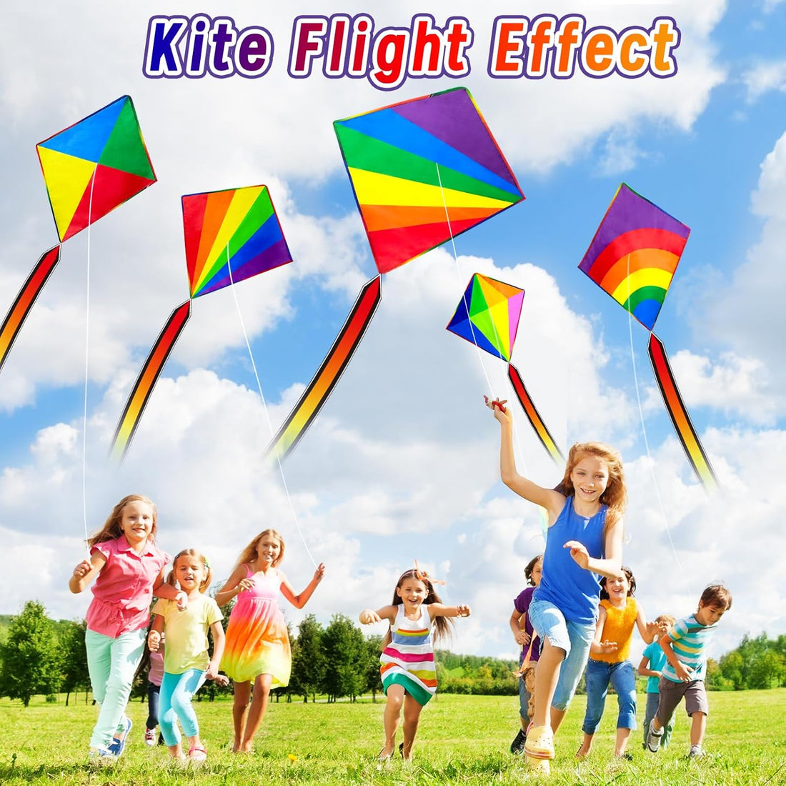 5 Pack Kite for Kids Adults, Butterfly Kites for Kids Ages 4-8 8-12, Rainbow Kites for Toddlers Age 3-5 Beginners Easy to Fly in Low Wind- Large Kite for Family Beach Outdoor Games and Activities