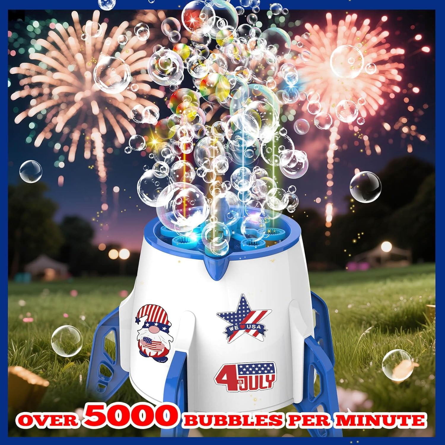 Bubble Machine - Automatic Bubble Blower Maker with Bubble Solution, Toys for Toddlers Kids Outdoor Indoor, Gifts for 3 4 5 6 7 8 Year Old Boys Girls