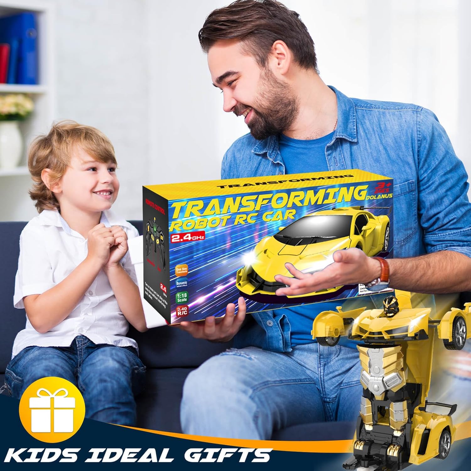 Remote Control Car - Transform Robot RC Cars, Toys for Ages 5-7, Kids Toys, 4 Year Old Boy Toys, Toys for 3 4 5 6 7 8 10 12 Years Old Boy, Gifts for Boys Kids Toddlers Birthday