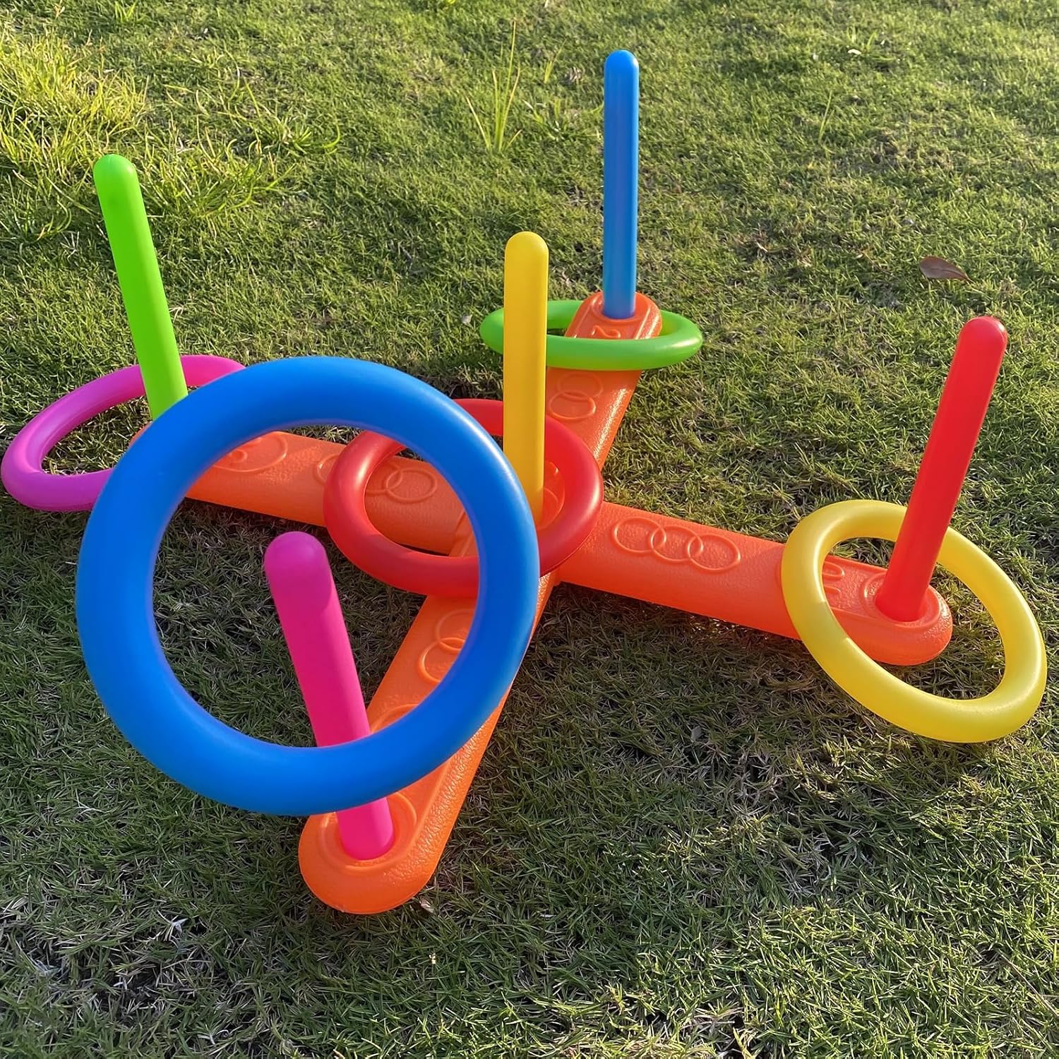 Ring toss Game for Kids Outdoor, Yard Toss Game for Kids &amp; Family - Ring Toss Games, Indoor and Outdoor Sports Toys, Beach Toys, Swimming Pool Toy, Children's Birthday Gift.