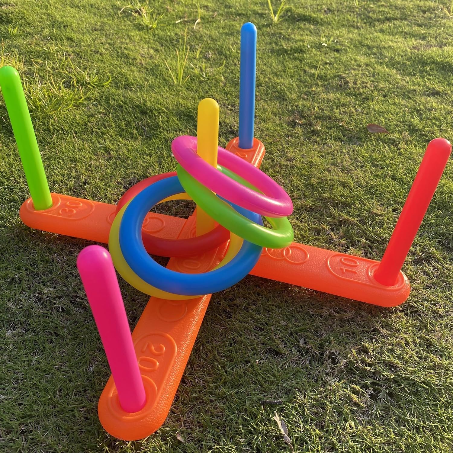 Ring toss Game for Kids Outdoor, Yard Toss Game for Kids &amp; Family - Ring Toss Games, Indoor and Outdoor Sports Toys, Beach Toys, Swimming Pool Toy, Children's Birthday Gift.